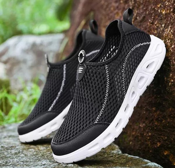 

selling women men slip on running shoes summer breathable wading shoes