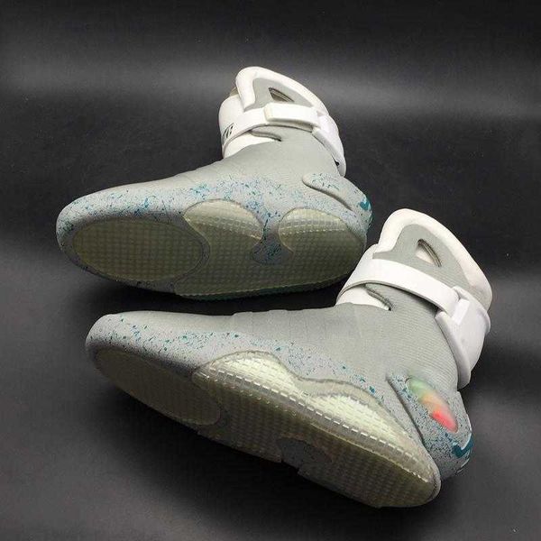 

basketball shoes mags boots 's led glow in the dark lighting grey marty mcflys air mag back to the future marty mcfly siz, Black
