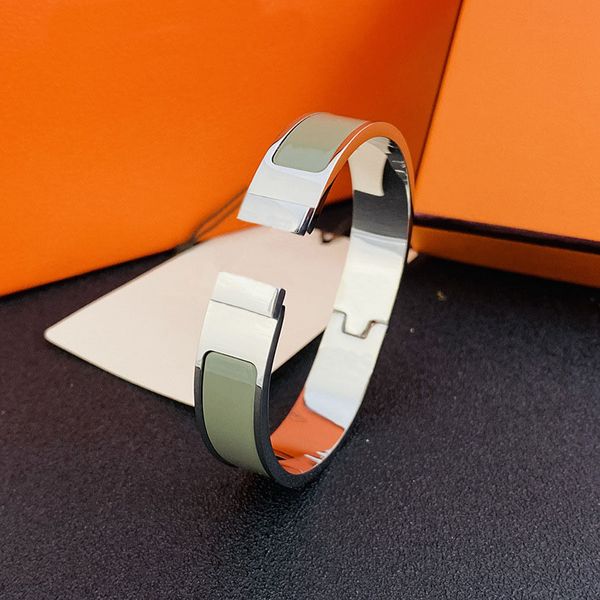 

fashion h bangle bracelet designer bangle luxury brand enamel bracelet for men women valentine's day mother' day jewelry holiday g, Black