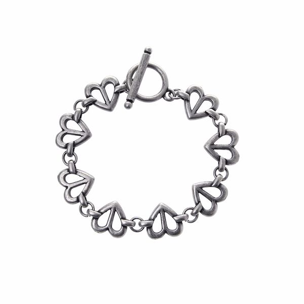 

niche design couple love chain splice bracelet with titanium steel one button retro old ins fashion accessories jewelry, Black