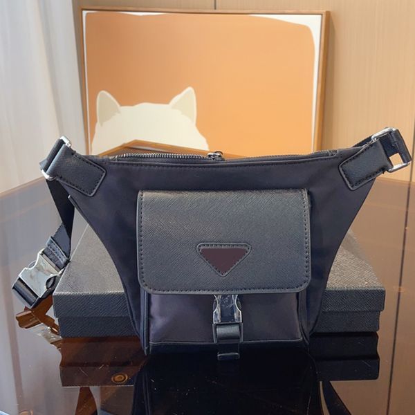 

nylon canvas chest bag waist handbags crossbody bags shoulder handbags external pocket fashion letter silver hardware zipper wallet