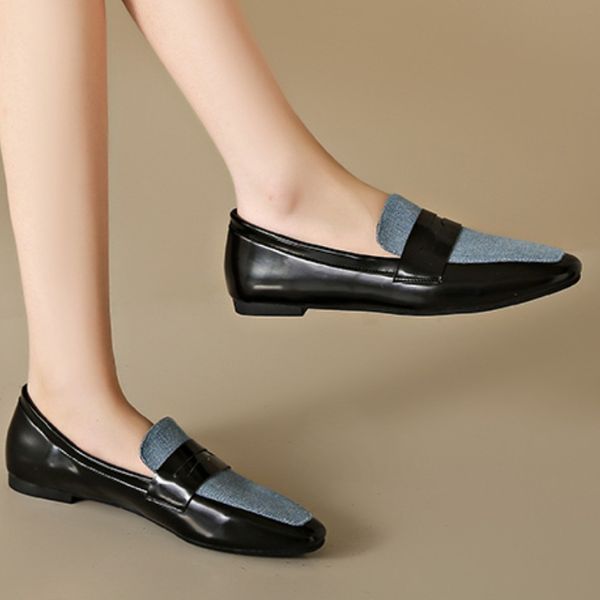 

dress shoes women's flats shoes summer shoes for women casual shoes women fashion women's shoes leather shoes ladies shoes female, Black