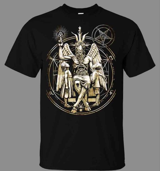 

men's t-shirts satanic devil baphomet t-shirt. summer short sleeve o-neck men's t shirt xs-3xl casual harajuku vintage t shirt str, White;black