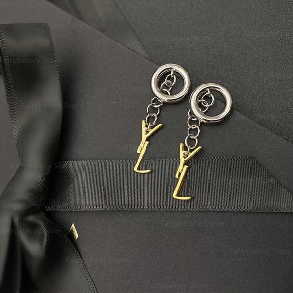 

designer earring classic designer earrings stud for women jewelry luxurys gold letter hoop earring party wedding retro ear studs pendants, Golden;silver