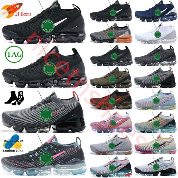 

2023 vapores running shoes men triple black monochrome white metallic silver designer sport volt p blue sneakers trainers size 36-45