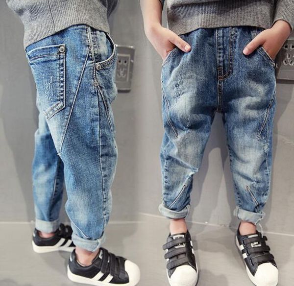 

jeans children's clothing boys pants fashion boys jeans spring autumn kids casual jeans 5 7 9 11 13 14 years boys denim trousers 230413, Blue
