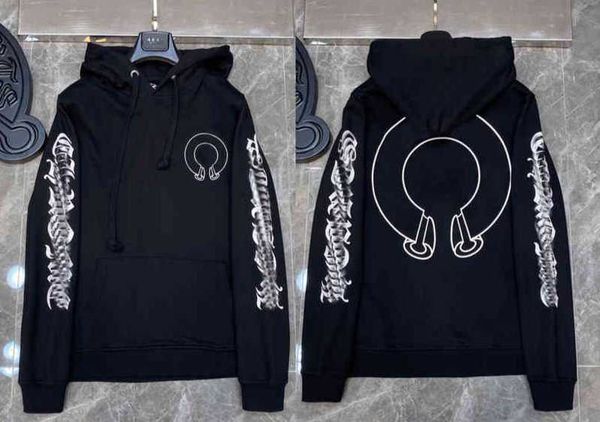 

men's classic zipper ch hoodies designer horseshoe sanskrit cross print pullover heart sweatshirts sweater luxury woman jackts fatelimh, Black