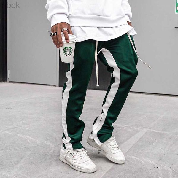 

men's pants mens joggers casual pants men bottoms tracksuit hip hop streetwear skinny trousers jogger sweatpants sportswear track pants, Black