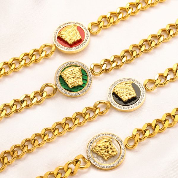 

luxury 18k gold chain bracelet designer gift jewelry spring wedding party women's bracelet luxury love chain bracelet fashion stainless, Black