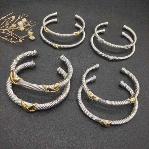 

women Twist Dy designer charm Multi bracelets bangle jewelry x woman Rope luxury Size bracelet Open Bracelet Stainless Steel Fashion Hip Hop Punk DY jewelry gifts