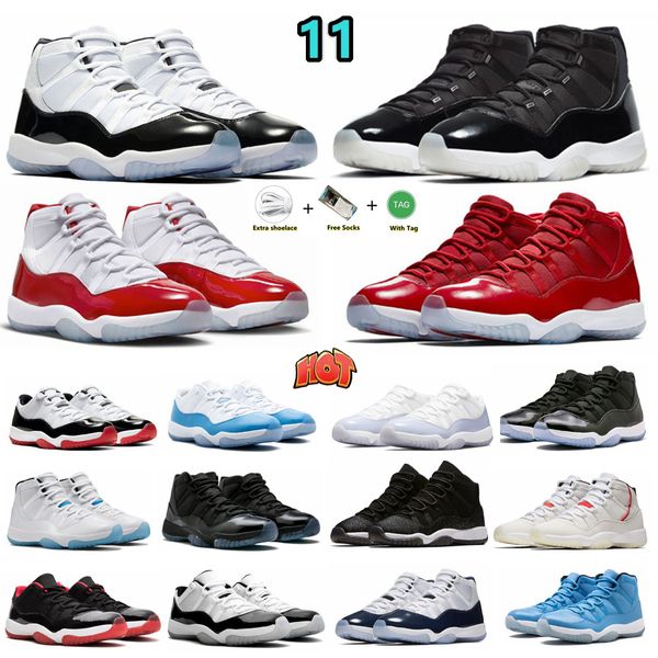 

jumpman 11 11s men's basketball shoe cherry cool grey midnight navy concorde playoffs bred low legend blue space jam gamma win like 96