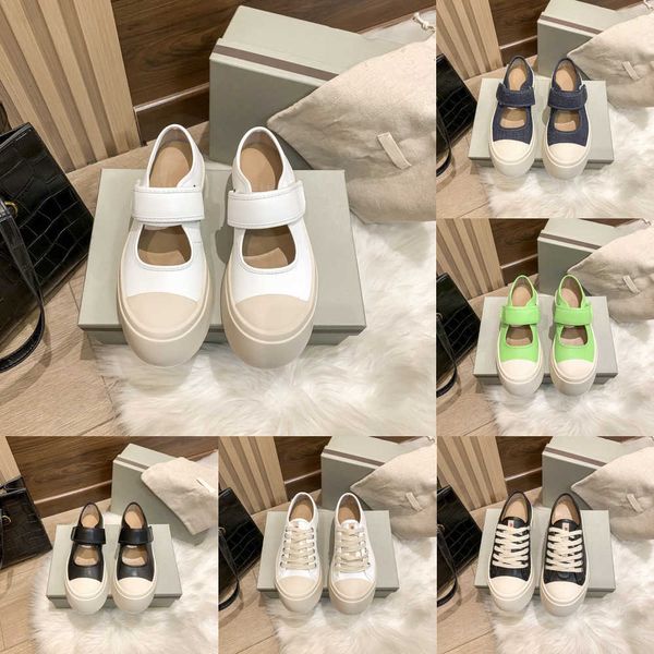

women's fashion designer shoes marn mary jane classic leather comfortable heightening non-slip black white blue autumn and spring platf