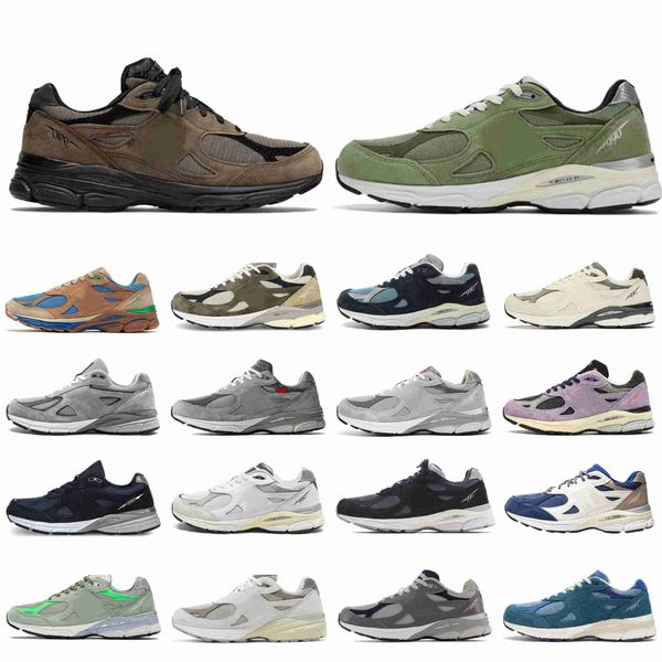 

sandals with box og new 990 v3 running nb shoes for mens womens 990v3 jjjjound brown black olive blue haze rain cloud grey pink miusa teddy