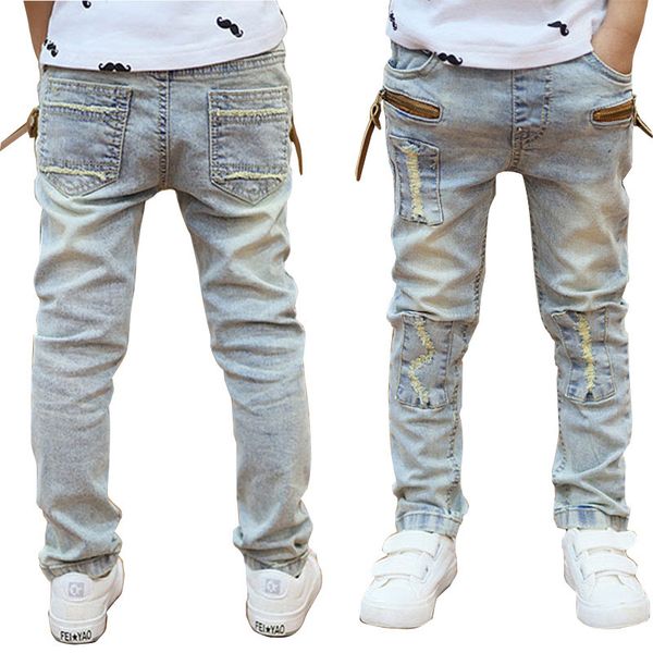 

jeans spring autumn arrival boy geans children denim pants casual sports stretch personality handsome kids boys trousers 230413, Blue