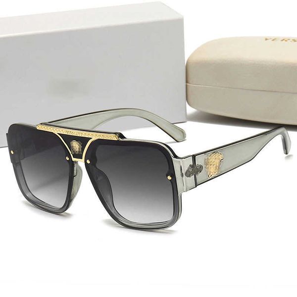 

designer versage fashion vercace sunglasses for women mens glasses polarized uv protectio lunette gafas de sol shades goggle with box beach, White;black