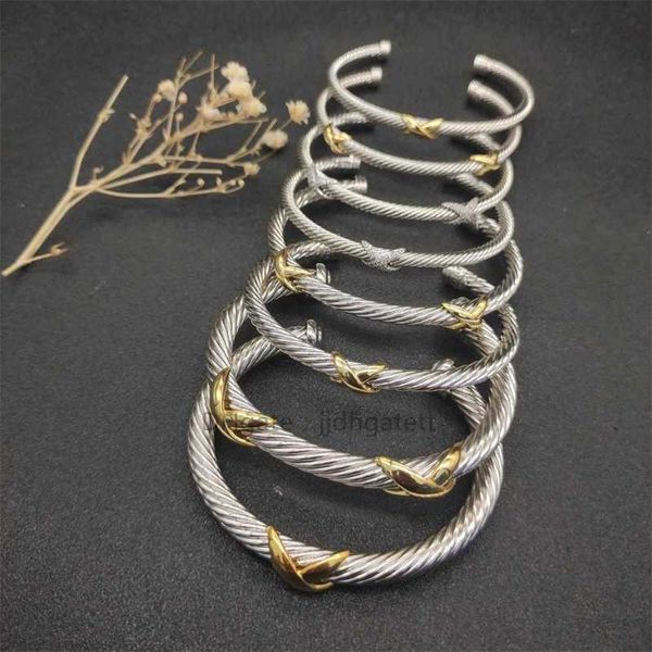 

Multi Dy charm bracelets jewelry woman luxury Size bracelet women bangle designer x Twist Rope Open Bracelet Stainless Steel Fashion Hip Hop Punk DY jewelry giftsYR4