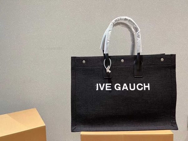 

designer yslsbags tote bag shopping abrasion capacity fashion letter rive portable beach gauche large new travel women's and canvas dir