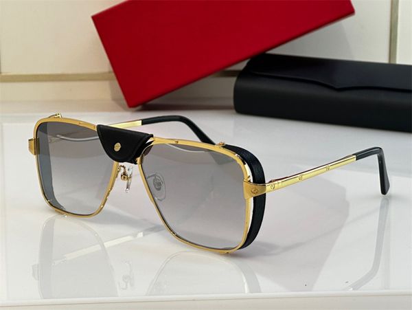 

new fashion design sunglasses for men 0297 square frame leather buckle frame simple and versatile style summer outdoor uv400 protective glas, White;black