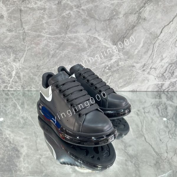 

2023new brand womens sneakers mens casual shoes platform loafers trainers black leather shoes chunky round head sneaker