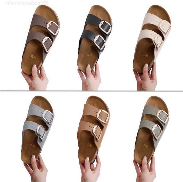 

birkens arizona big buckle slide sandal man women black white fashion brand sandals 35-46