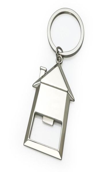

house keychain pendant bottle opener keychains real estate promotion gift keyring4810219, Silver
