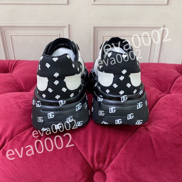 

2023 excellent sneakers men women shoes genuine designer shoes leather trainer fashion sports platform, Black