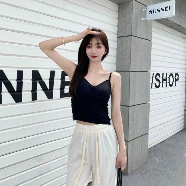 

women's tanks 4 colors available slim women body knitted camis fashion lace summer and tees all-match, White