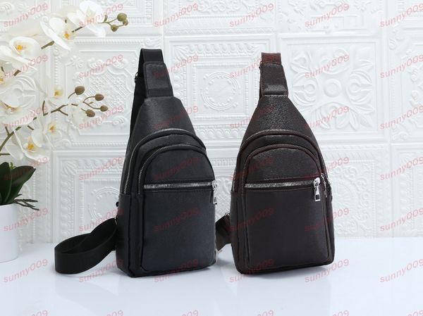 

letter print flower chest bags black and brown waist bag outdoor sport crossbody designer purse travel backpacks luxury lapbag