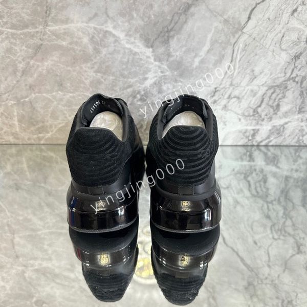 

2023brand designer sneakers mens casual shoes platform loafers trainers black leather shoes chunky round head sneaker
