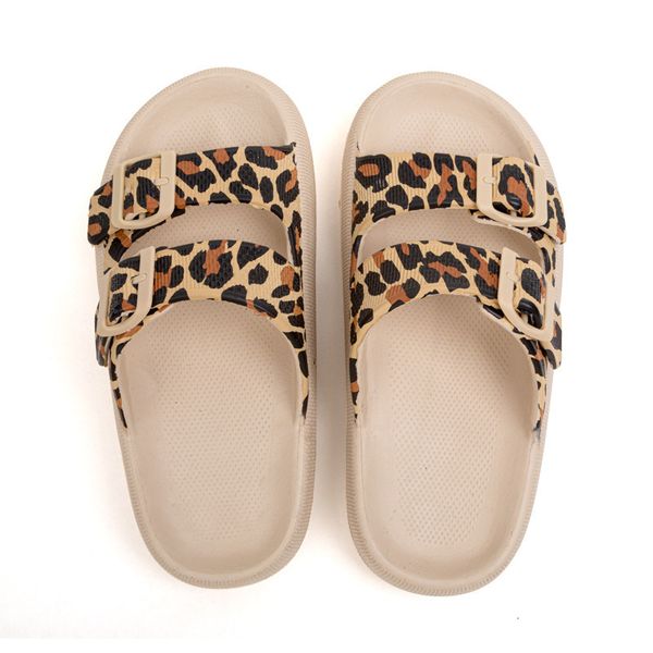 

slippers women thick platform slippers leopard ladies summer outdoor beach sandals casual couple shoes woman men indoor bathroom slides 2304, Black