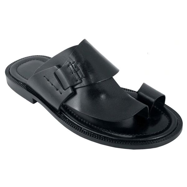 

sandals summer men's sandals outdoor flat slippers fashion casual shoes outdoor beach slides for men rome male gladiator sandals 230413, Black