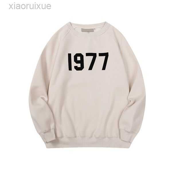 

designer mens essentail hoodie sweatshirts pullover streetwear essen hoodie oversized clothing hooded jumper refflective letter printing si, Black