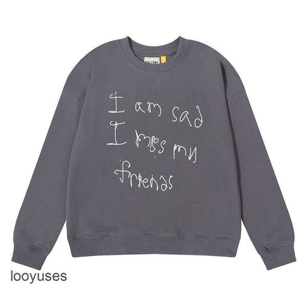 

galleryss dept printing hoodie 2023 hoodies sweater american mens fashion hand brand letter round neck sweater j30d, Black