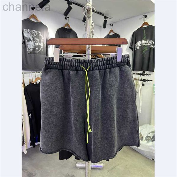 

men's shorts 2023ss washed black worn out men women irregular cut design casual versatile style streetwear, White;black