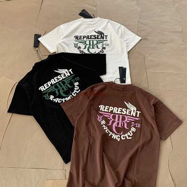 

men's and women's summer fashion t shirt high street brand rep representative summer new printed angel short sleeve, White;black