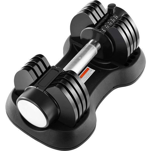 

adjustable dumbbell 25 lb single for men and women with anti slip metal handle