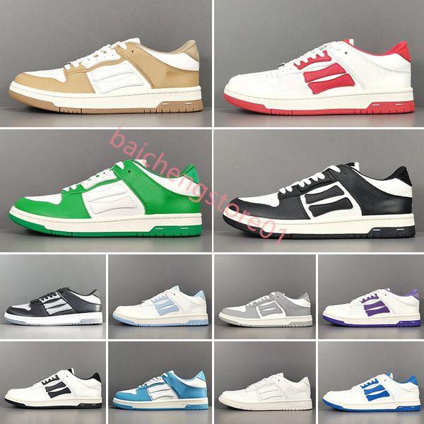 

2023 women skel bones low leather sneakers skeleton designer outdoor sports shoes size 36-46 b8