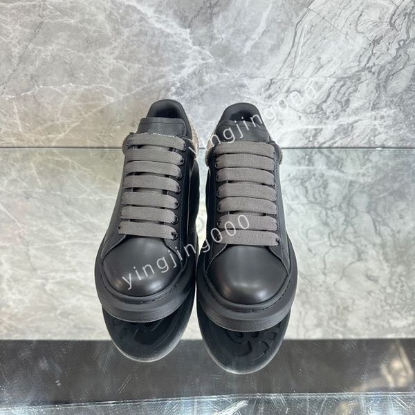 

designer men women sneakers brand casual shoes platform loafers trainers black leather shoes chunky round head sneake