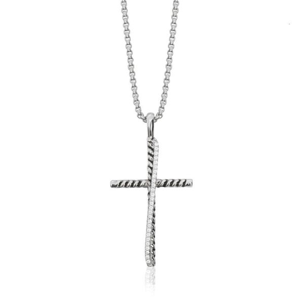 

DY Necklace Jewelry classic designer luxury top accessories Cross Necklaces Minimalist with Imitation Diamond Pendant Jewelry DY Jewelry Accessories jewellery