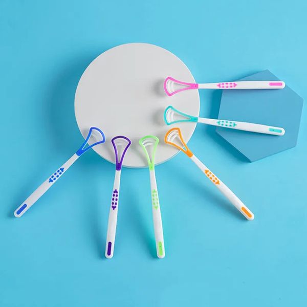 

food grade oral hygiene tongue cleaner silicone brush tongue cleaning scraper softy tool colorful