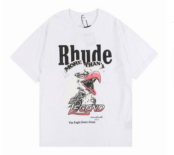 

summer mens t-shirts womens rhude designers for men letter polos embroidery tshirts clothing short sleeved tshirt large tees, White;black