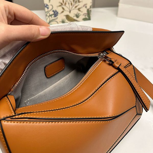 

lowe puzzle handbag designer bag women single shoulder luxury fashion bags leather portable diagonal cross bags woman tote lady handbags siz