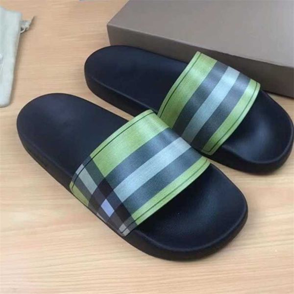

sandals 2023 summer outwear plaid flat bottom slippers, Black