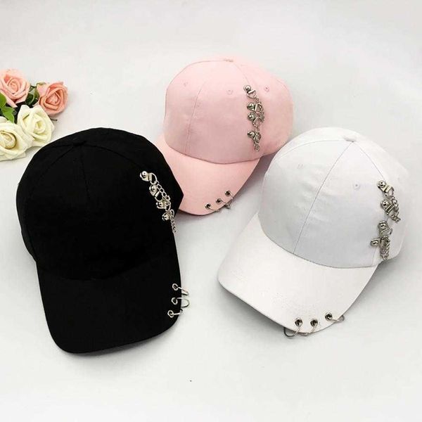 

ball caps fashion metal ring hip-hop baseball c anti-uv light outdoor women sports hat casual sports men women visor hat adjustable, Blue;gray