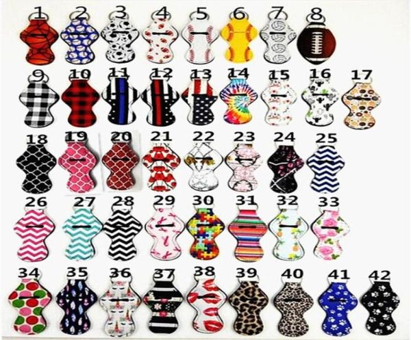 

printing chapstick holder handy lip balm holder keychain pouch for tracker baseball softball football striped leopard gift dc1428316223, Silver