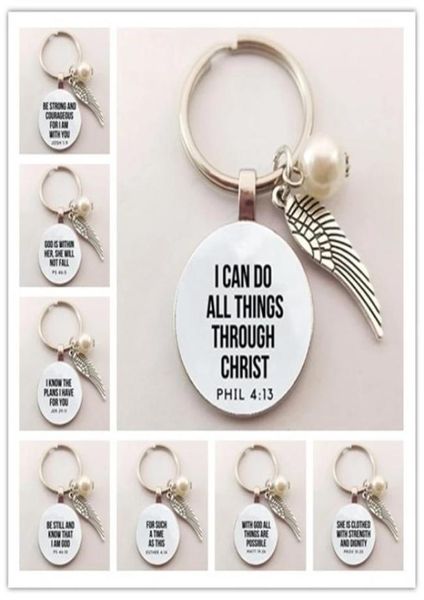 

bible verse key chains faith keychain scripture quote christian jewelry for friend women men inspirational gifts7358038, Silver