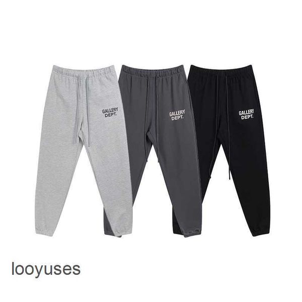 

galleryss dept designer sport pant pants high 2023 version classic basic letter print men's women's solid color leggings, Black