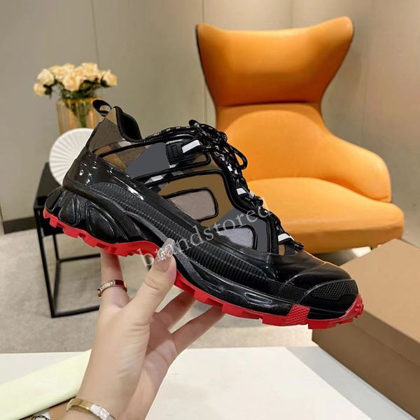 

designer sneakers men shoes print check trainer platform trainers striped sneaker vintage suede shoe red sole outdoor shoe classics lattice, Black