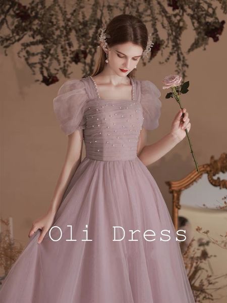 

purple luxurious celebrity dresses square neck a line floor length short sleeve backless pearls draped elegant prom evening gowns, Black;red