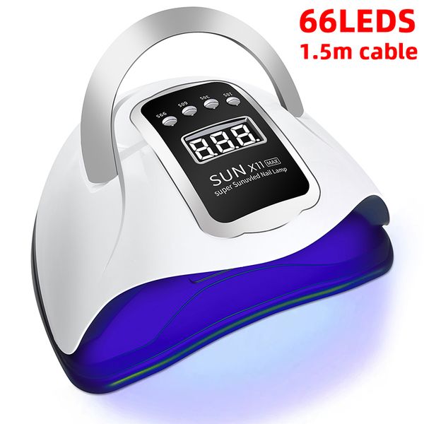 

nail dryers 66leds uv led nail lamp for drying gel polish with 1.5m cable uv light for gel nails wave polish manicure machine nail art salon